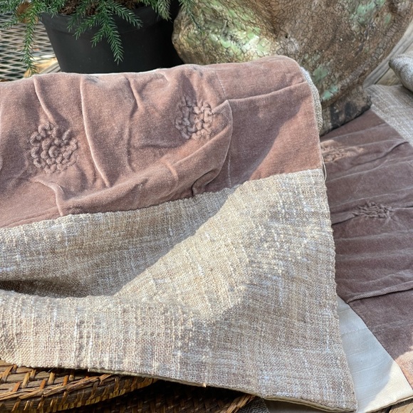 Natural fiber table runner, handmade table runner, neutral color table runner - Picture 3 of 5